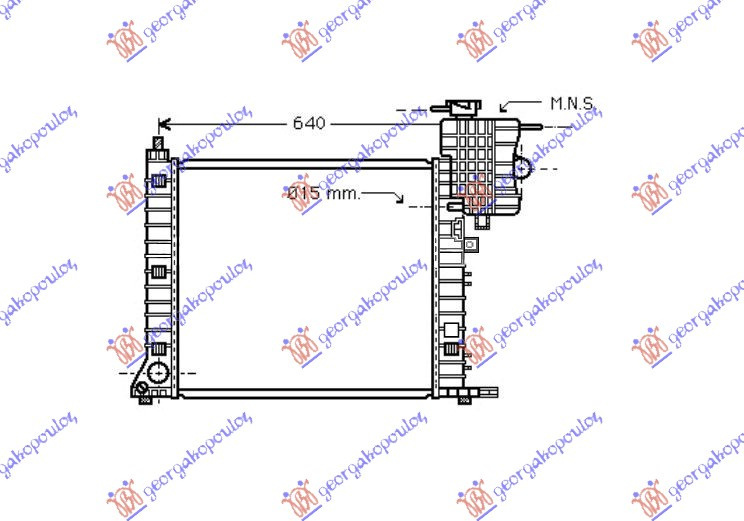 Radiator Apa - Mercedes Vito (W638) 1996 , 6385012701