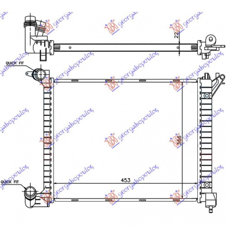 Radiator Apa - Mini Cabrio (R52) 2004 , 17107509714
