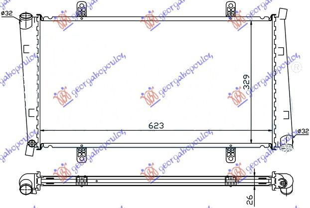 Radiator Apa - Mitsubishi Carisma 1996 , Mb613907