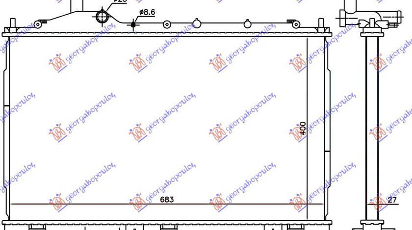 Radiator Apa - Mitsubishi Outlander 2013 , 1350a603