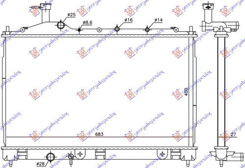 Radiator Apa - Mitsubishi Outlander 2013 , 1350a604