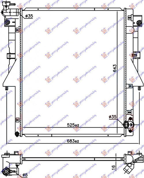 Radiator Apa - Mitsubishi P/U L200 2015 , 1350a807