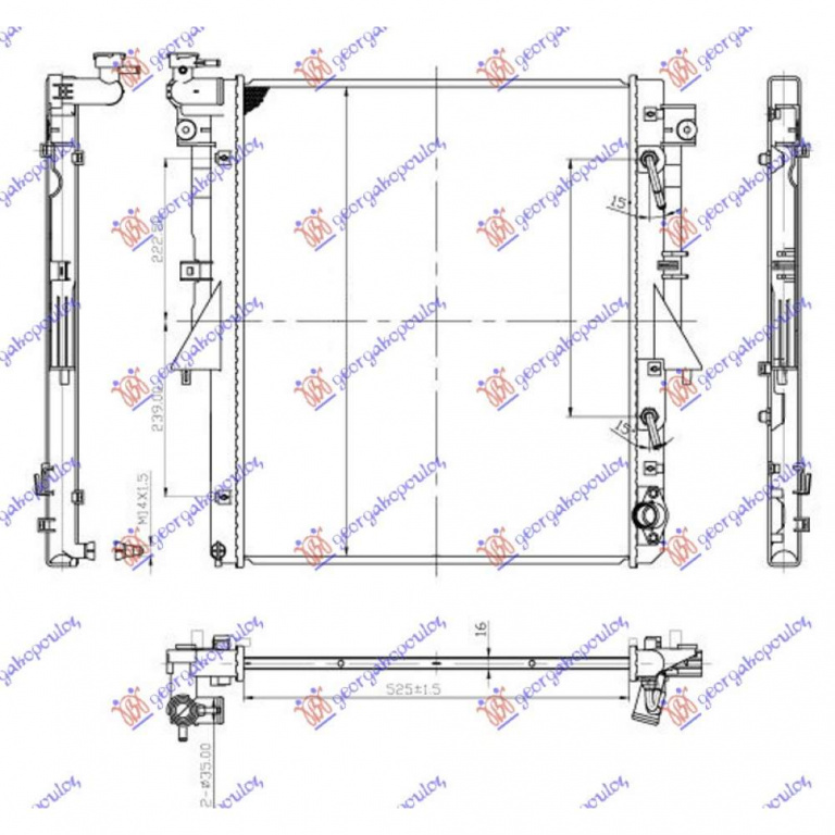 Radiator Apa - Mitsubishi P/U L200 2015 , 1350a809