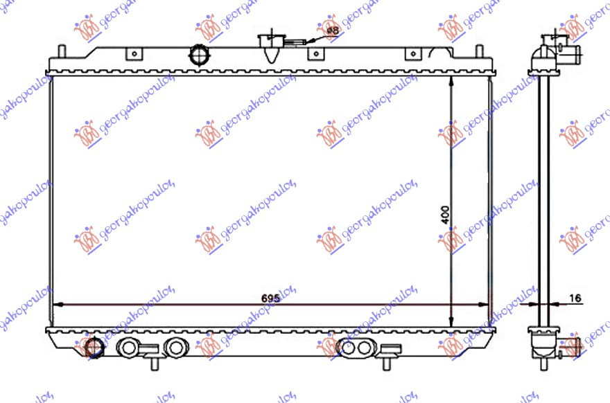 Radiator Apa - Nissan Almera Tino 2000 , 21410bu000