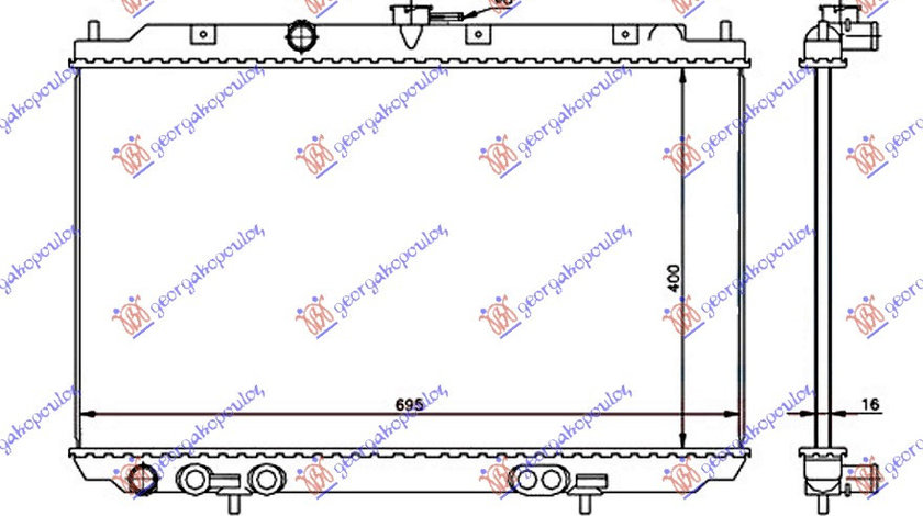 Radiator Apa - Nissan Almera Tino 2000 , 21410bu000