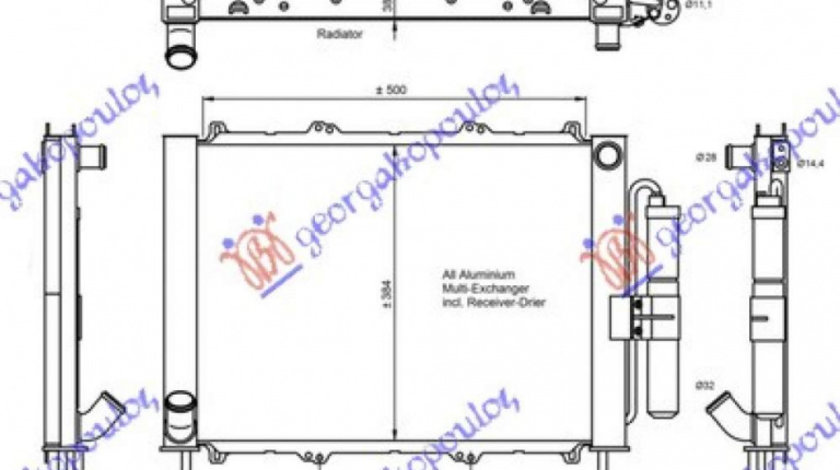 Radiator Apa - Nissan Kubistar 2003 , 8200072712