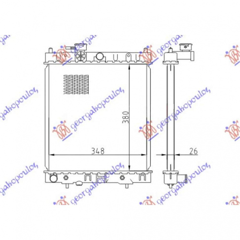 Radiator Apa - Nissan Micra (K11) 1992 , 21410-98b00
