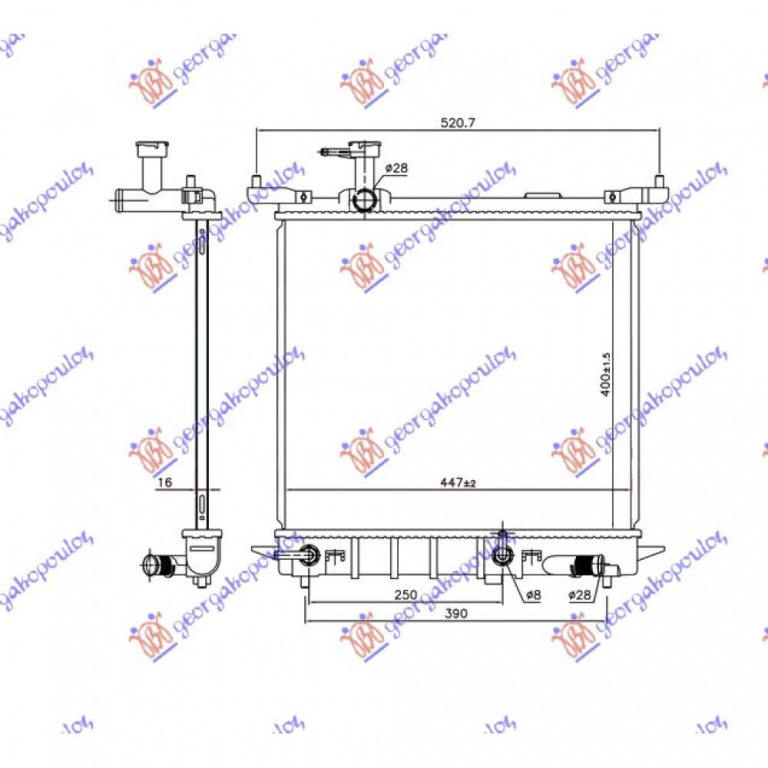 Radiator Apa - Nissan Micra (K13) 2013 , 214101hc1a