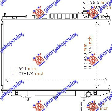 Radiator Apa - Nissan P/U (D22) 2 Usi-4usi 1998 , 21410-2s400