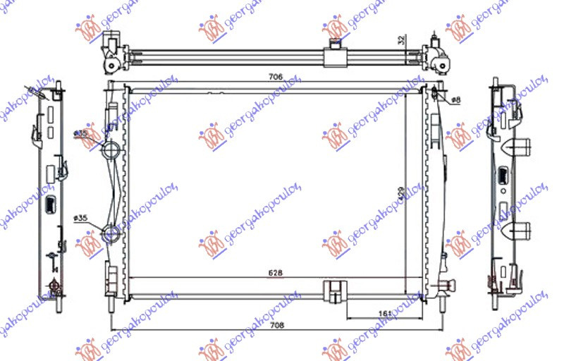 Radiator Apa - Nissan Qashqai 2007 , 21400-Jd71a