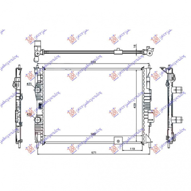Radiator Apa - Nissan Qashqai 2010 , 21400-Jd20b