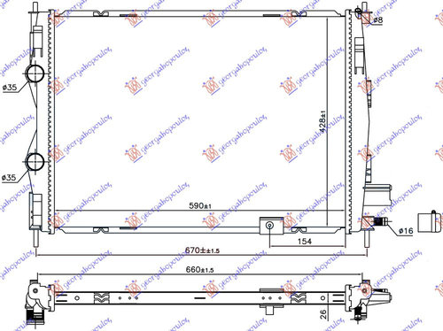 Radiator Apa - Nissan Qashqai 2010 , 21400bb40a
