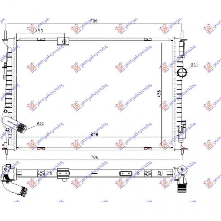Radiator Apa - Nissan Qashqai 2010 , 21400bb50a