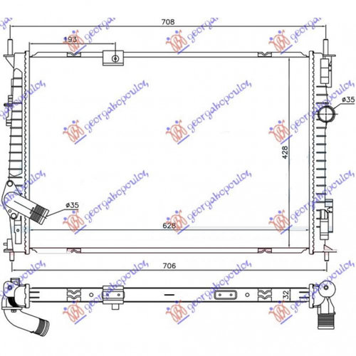 Radiator Apa - Nissan Qashqai 2010 , 21400jd70a