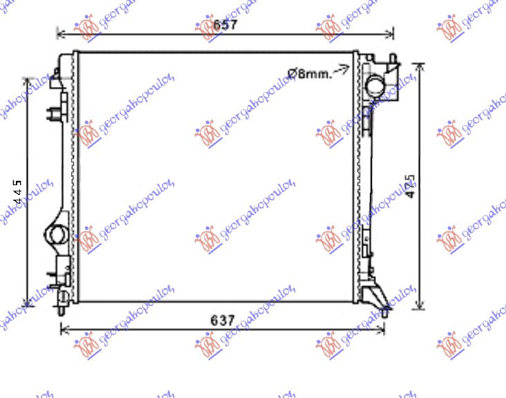 Radiator Apa - Nissan Qashqai 2013 , 21410-4ea1a