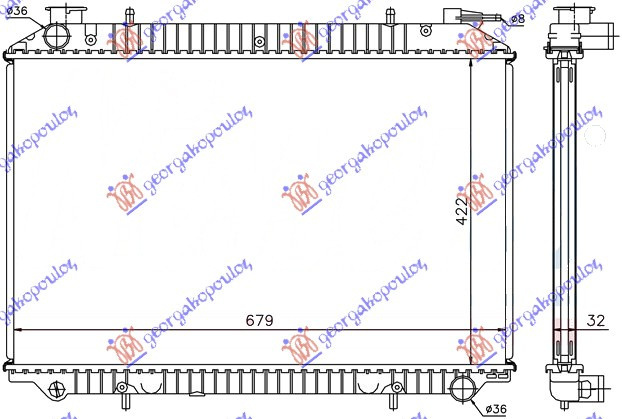 Radiator Apa - Nissan Serena (C23) 1992 , 21410-9c101