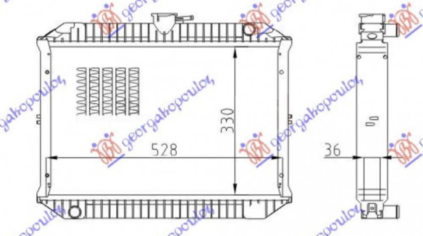 Radiator Apa - Nissan Vanette Spain (C220) 1986 , 21410-G5501