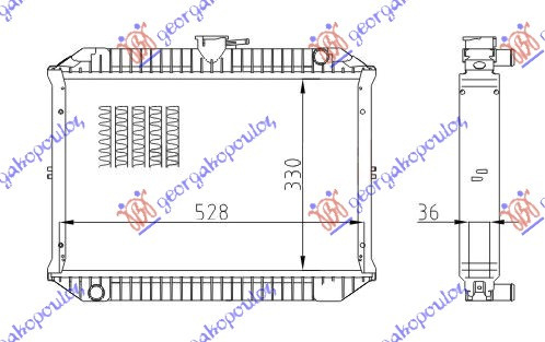 Radiator Apa - Nissan Vanette Spain (C220) 1986 , 21400y9504