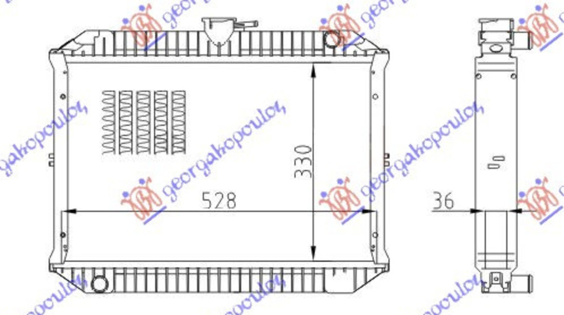 Radiator Apa - Nissan Vanette Spain (C220) 1986 , 21400y9504