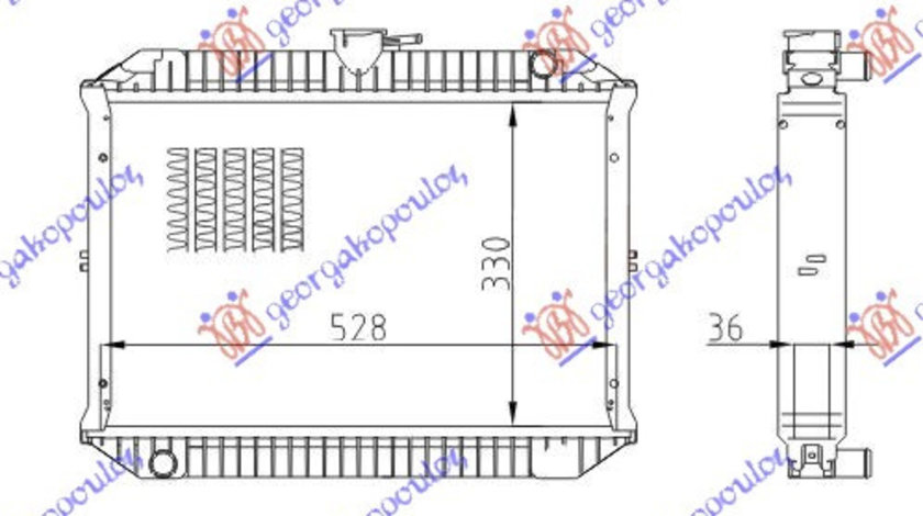 Radiator Apa - Nissan Vanette Spain (C220) 1986 , 21400y9504