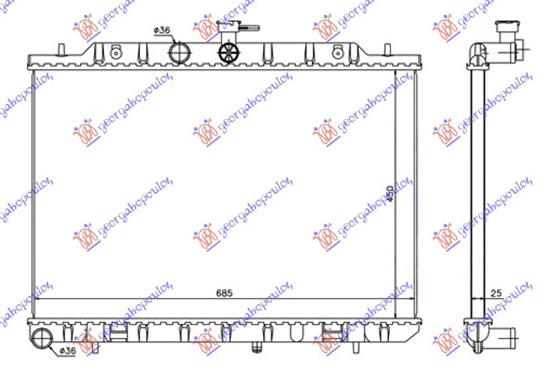 Radiator Apa - Nissan X-Trail 2001 , 21400jg700