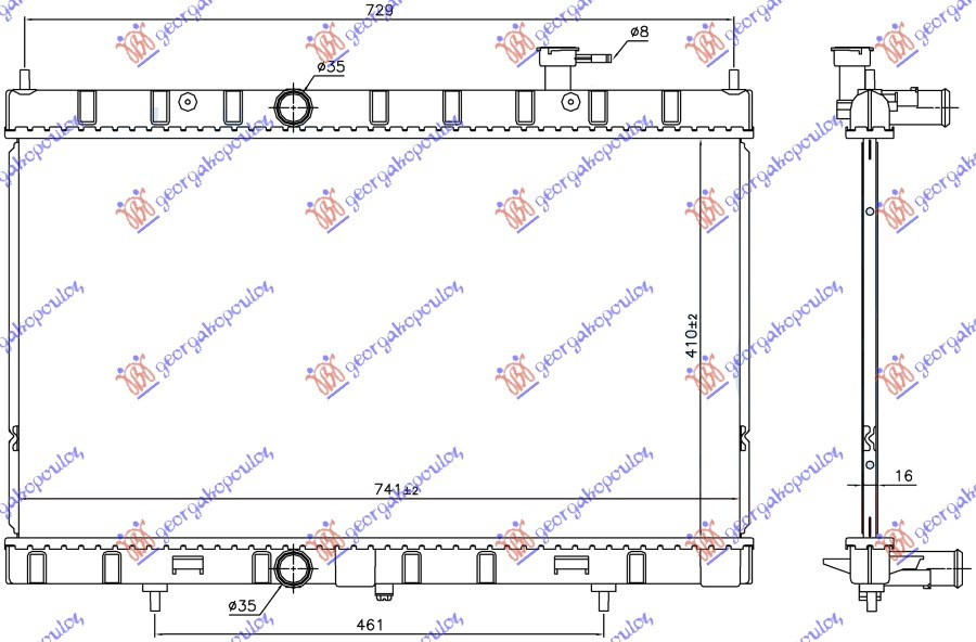 Radiator Apa - Nissan X-Trail 2014 , 214104bb0a