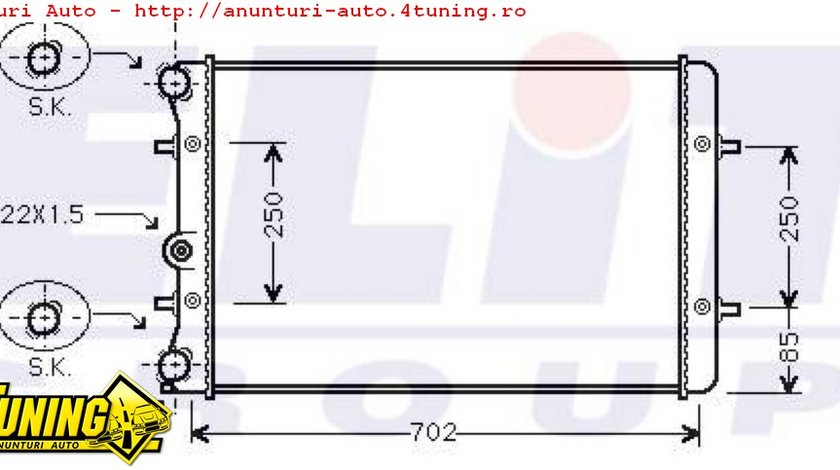 Radiator apa nou Vw Audi Seat Skoda
