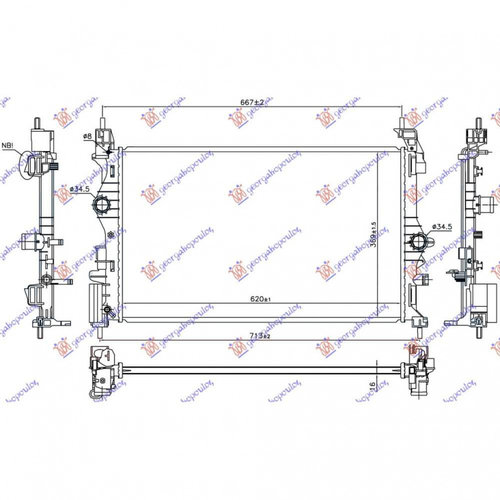 Radiator Apa - Opel Adam 2012 , 1300363