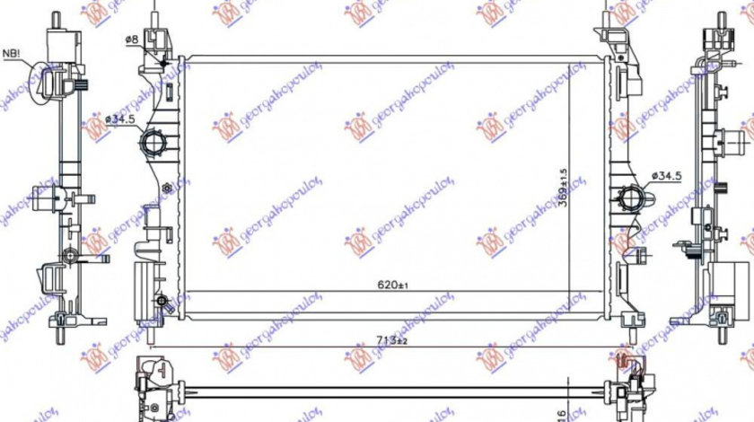 Radiator Apa - Opel Adam 2012 , 1300363