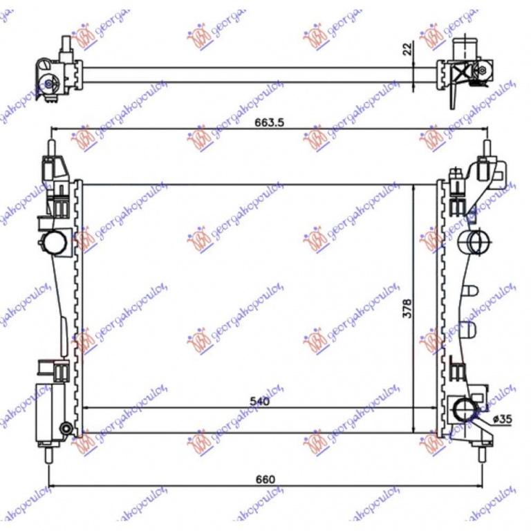 Radiator Apa - Opel Adam 2012 , 13399870