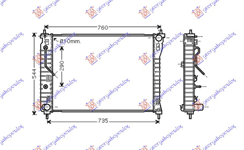 Radiator Apa - Opel Antara 2006 , 4803042