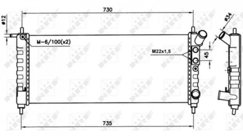 Radiator apa Opel ASCONA C (81_, 86_, 87_, 88_) 1981-1988 #2 01073064