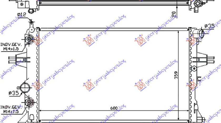 Radiator Apa - Opel Astra G 1998 , 1300196