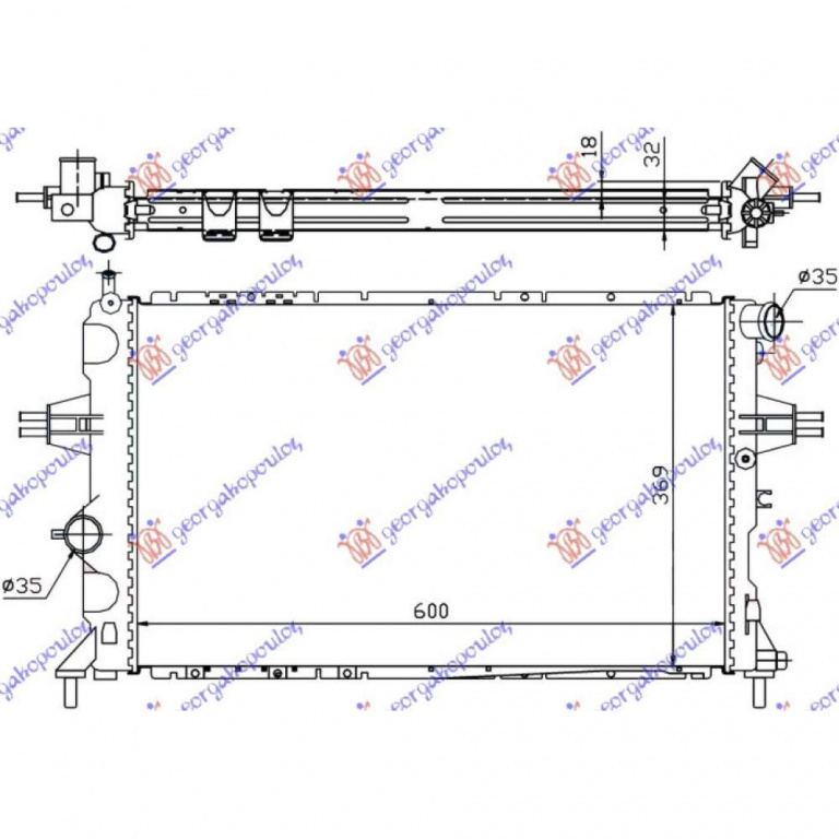 Radiator Apa - Opel Astra G 1998 , 1300210