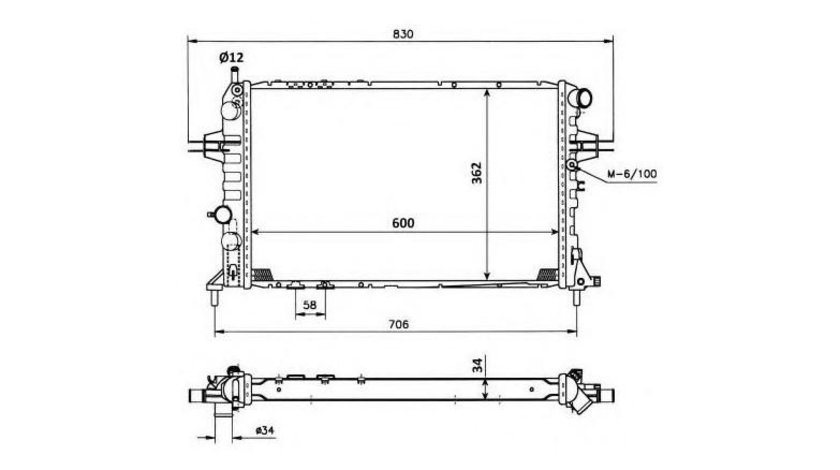 Radiator apa Opel ASTRA G Delvan (F70) 1999-2005 #3 01073063