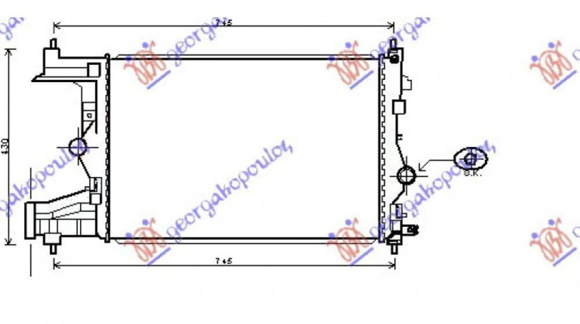 Radiator Apa - Opel Astra J 3 Usi /Gtc 2011 , 1300301