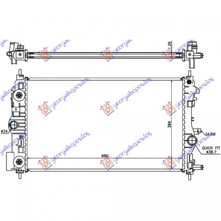 Radiator Apa - Opel Astra J 3 Usi /Gtc 2011 , 1300306