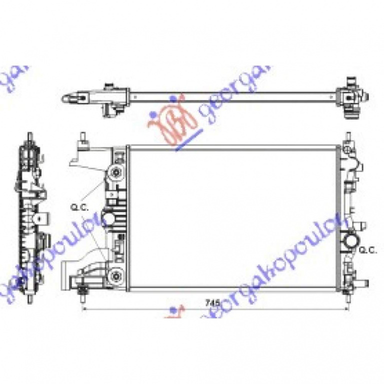 Radiator Apa - Opel Astra J 4usi 2013 , 13267657