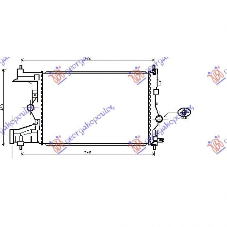 Radiator Apa - Opel Astra J 5 Usi/S.W. 2010 , 1300301
