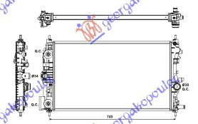 Radiator Apa - Opel Astra J 5 Usi/S.W. 2010 , 1300305