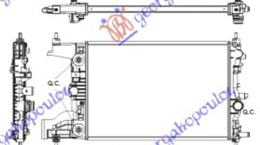 Radiator Apa - Opel Astra J 5 Usi/S.W. 2010 , 13267657