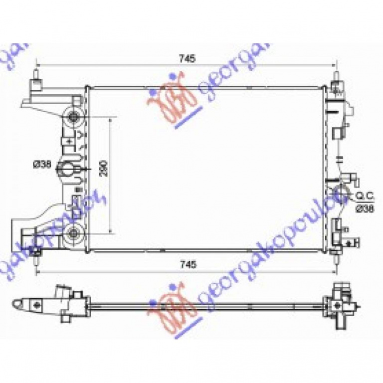 Radiator Apa - Opel Astra J 5 Usi/S.W. 2013 , 13267652