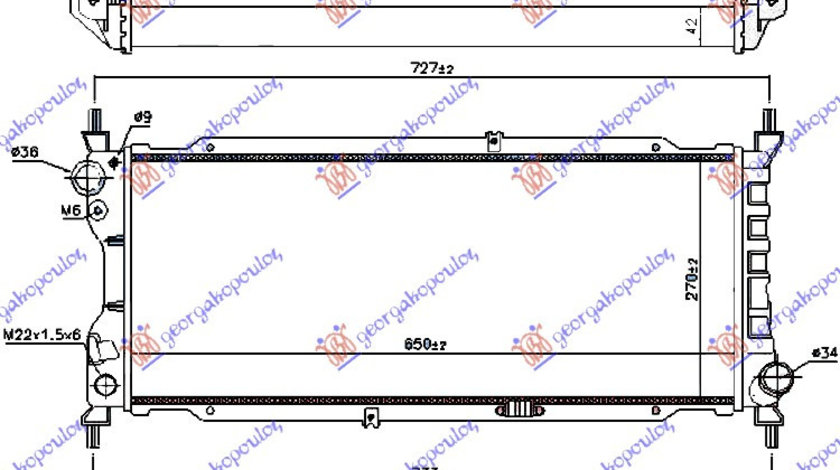 Radiator Apa - Opel Combo 1993 , 1300151