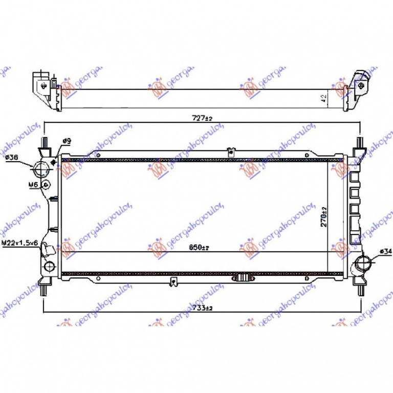 Radiator Apa - Opel Combo 1993 , 1300151