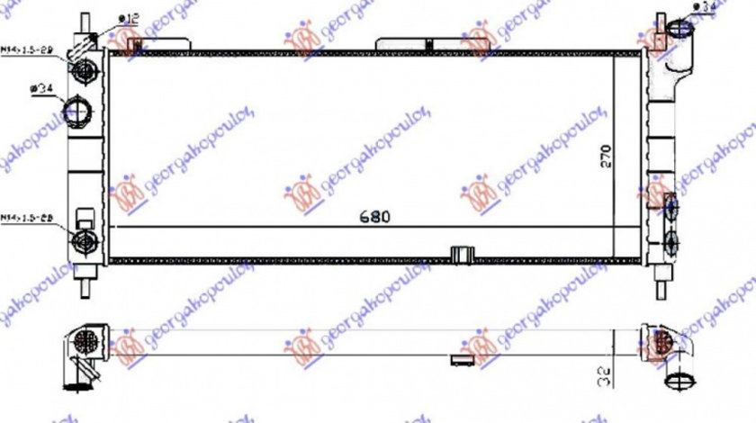 Radiator Apa - Opel Combo 1993 , 1300153