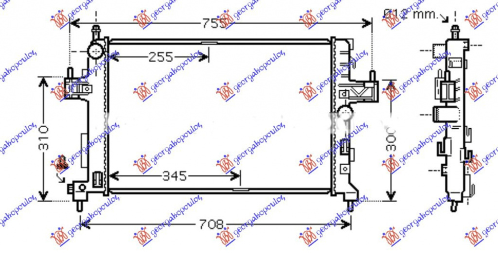 Radiator Apa - Opel Combo 2000 , 1300259