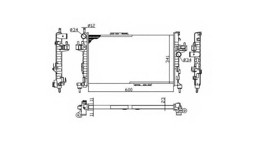 Radiator apa Opel COMBO Tour 2001-2016 #3 01073100