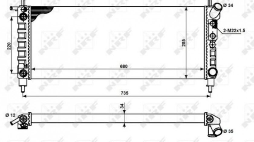 Radiator apa Opel CORSA B (73_, 78_, 79_) 1993-2002 #2 1300175