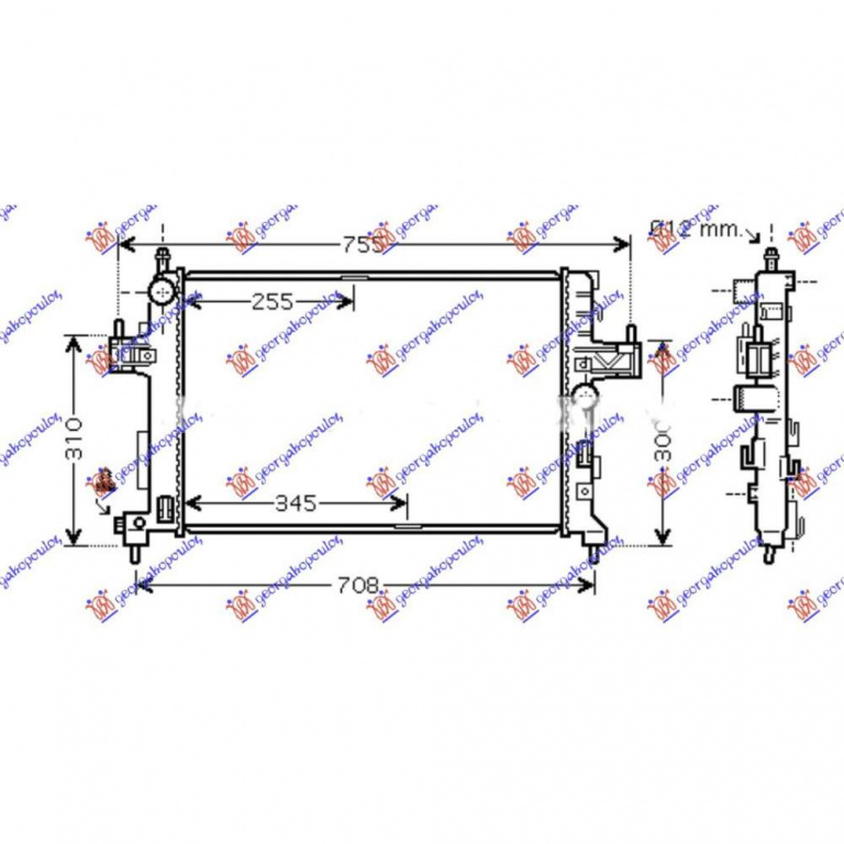 Radiator Apa - Opel Corsa C2000 2001 , 1300259