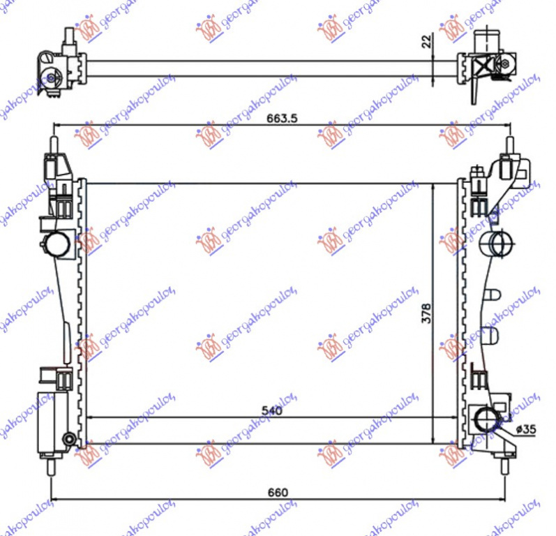 Radiator Apa - Opel Corsa D 2006 , 1300279